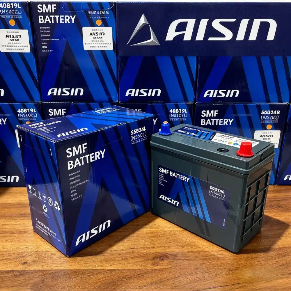 Lelang Aki Mobil Type NS60 MF Merk AISIN total 130pcs