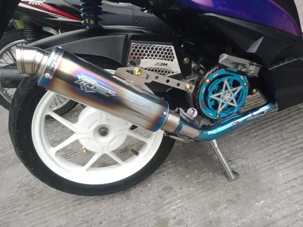 Jual knalpot recing beat dulux siap pakai suara bass adem