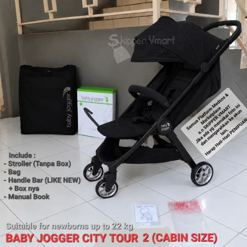 CABIN SIZE stroller stroler BABY JOGGER CITY TOUR 2 not nuna trvl