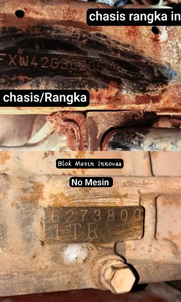 Blok mesin dan chasis lengkap document BPKB+ stnk