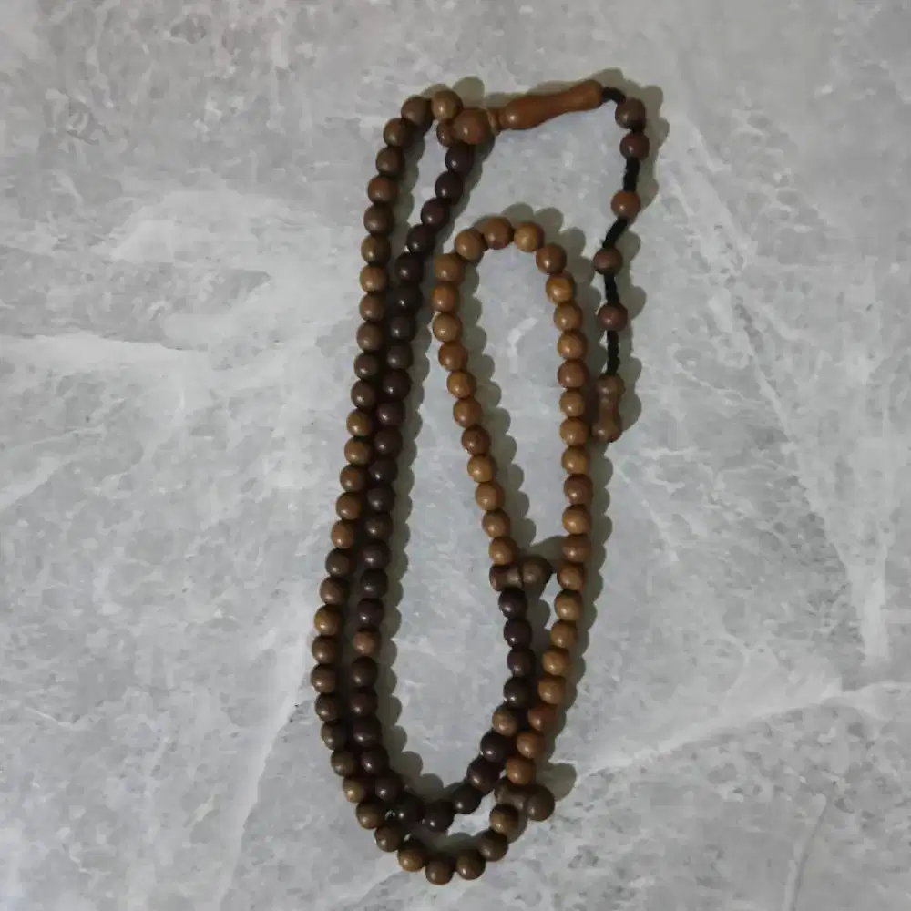 Tasbih 99 kayu dewadaru,stigi,kalimosodo 5.5mm premium