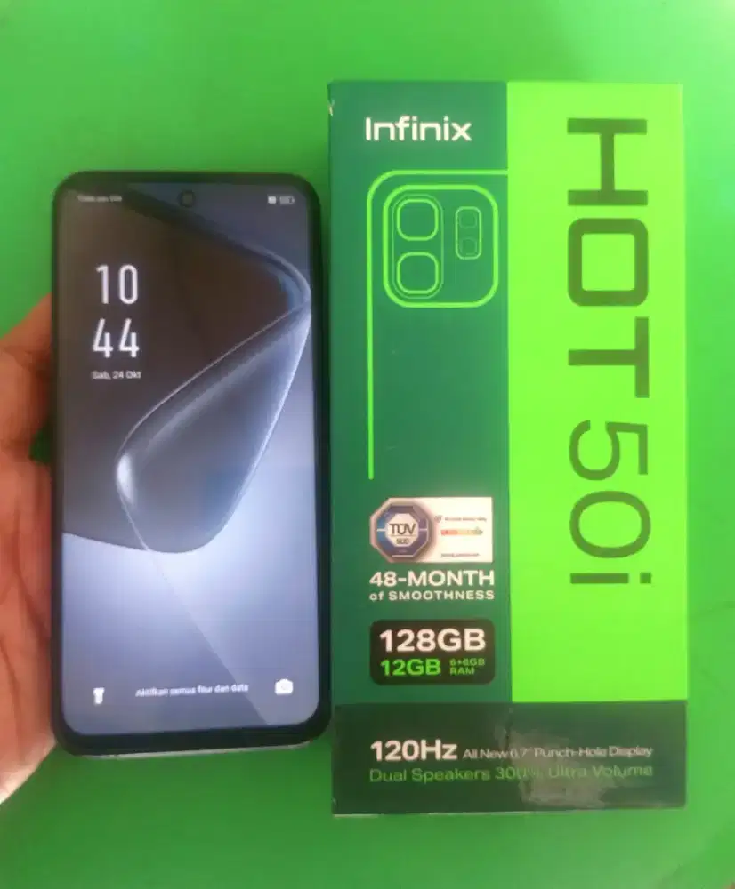 Infinix Hot 50i 6+6 128  Mulus Full Set Resmi INFINIX