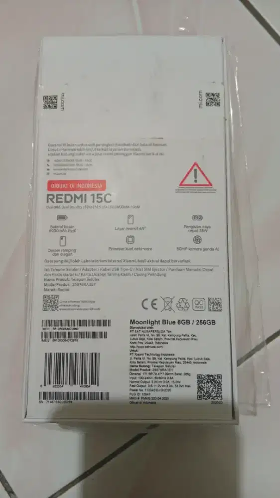 Post ulang lg aja Xiomi redmi 15c