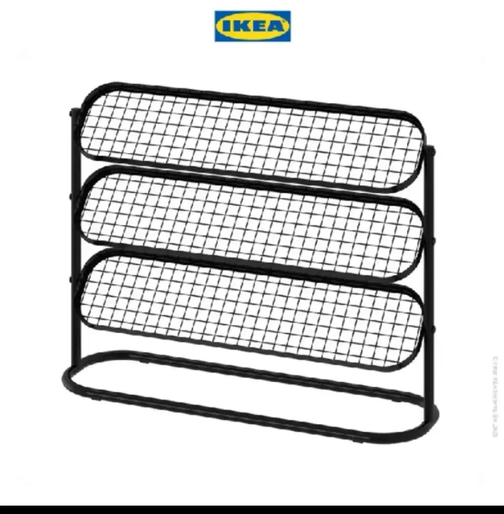 RAK SEPATU IKEA 3 SUSUN BESI BAJABARU