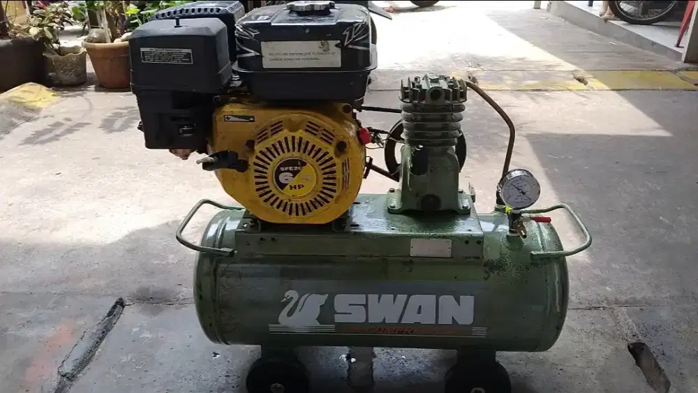 Dijual kompresor Swan 1/4 pk , penggerak mesin bensin