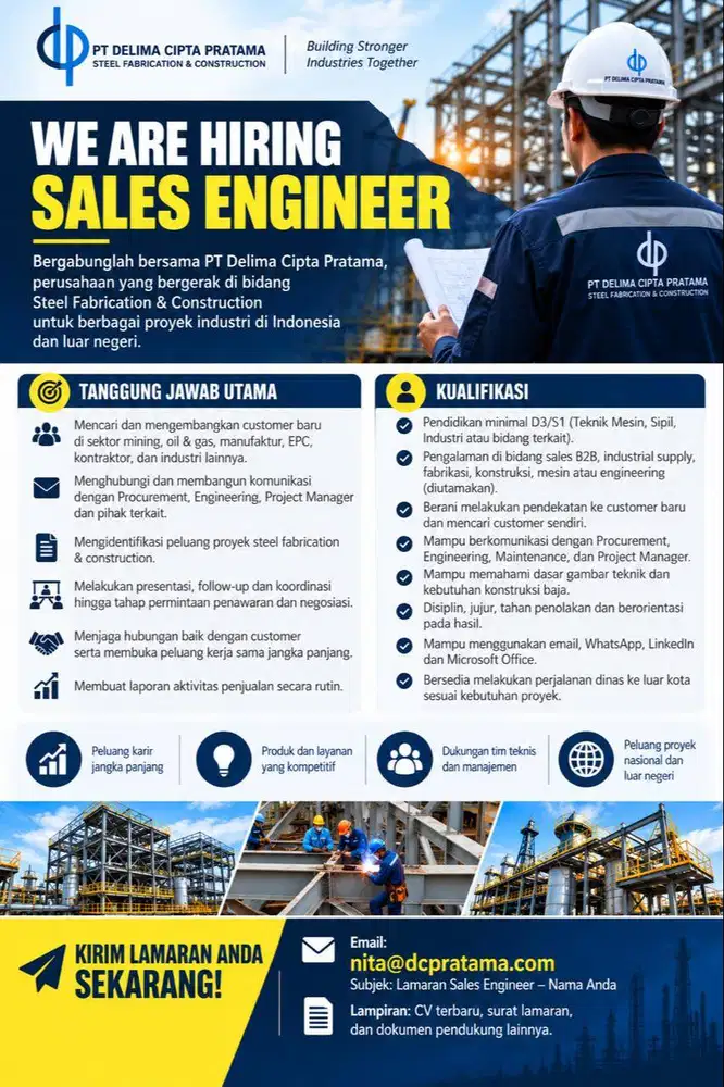 WE ARE HIRING SALES ENGINEER