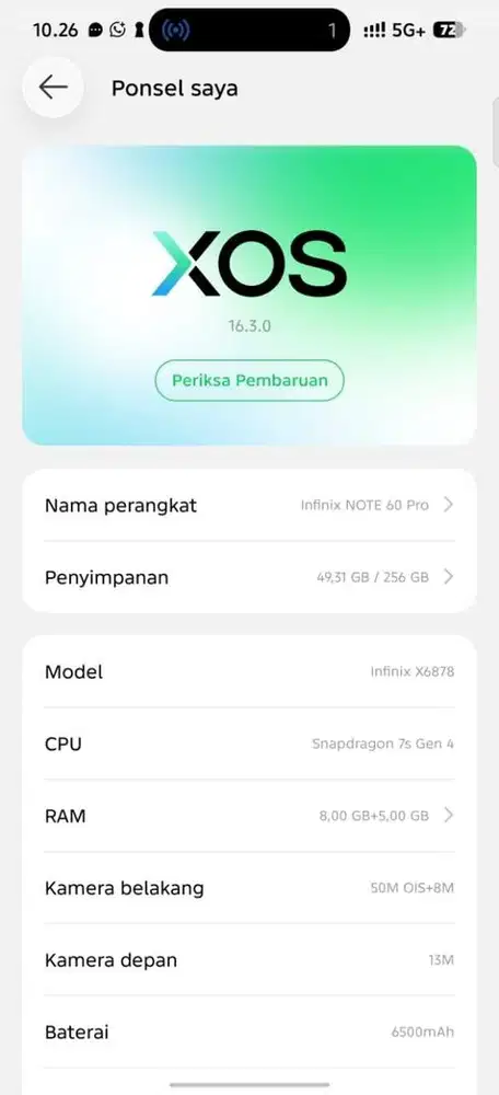 Infinix note 60 pro 5g Second