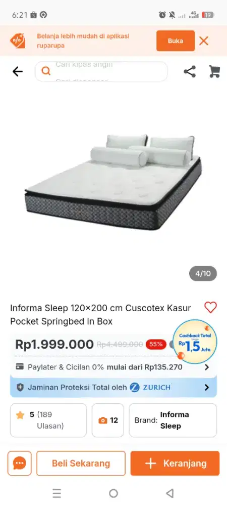 Kasur Informa 120 x 200