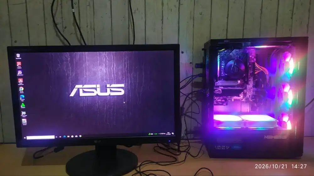 PC Core i3 10105F + Monitor Lg 24 inch