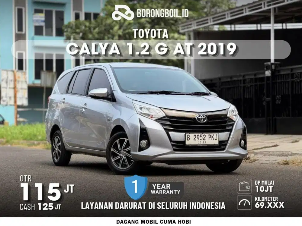 DP 10 jt Toyota Calya G AT 2019 Silver Metalik