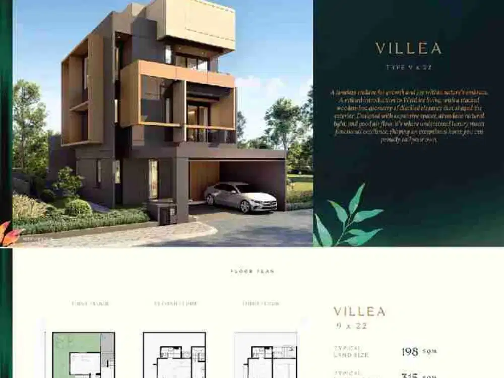Jual Rumah Mewah 3 lantai 9x22 Wyldore Hiera BSD