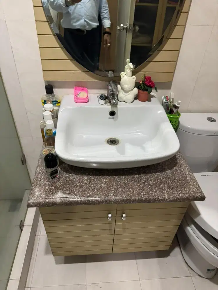 Wastafal Marble Marmer - Jual Set 2