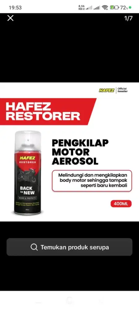 Hafez Restorer - Pengkilap dan Pelindung Cat Motor Aerosol