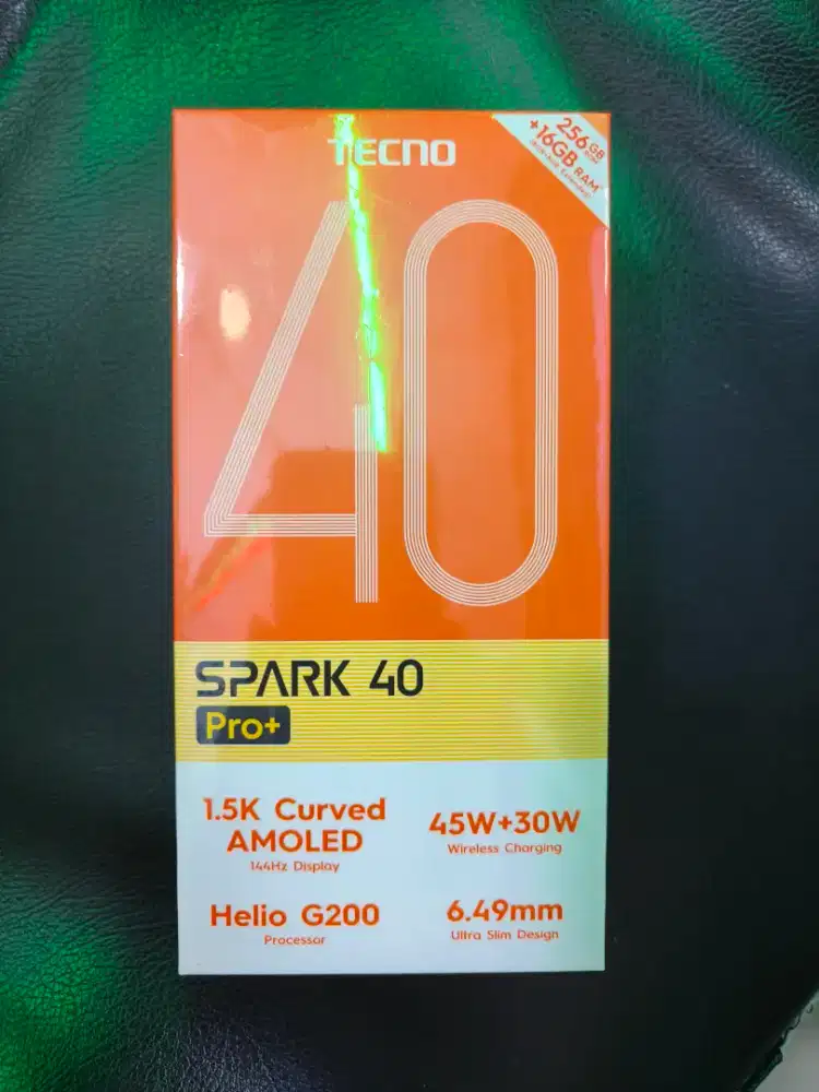 Jual Tecno Spark 40 pro plus ram 16/256gb baru new grs resmi 1 thn