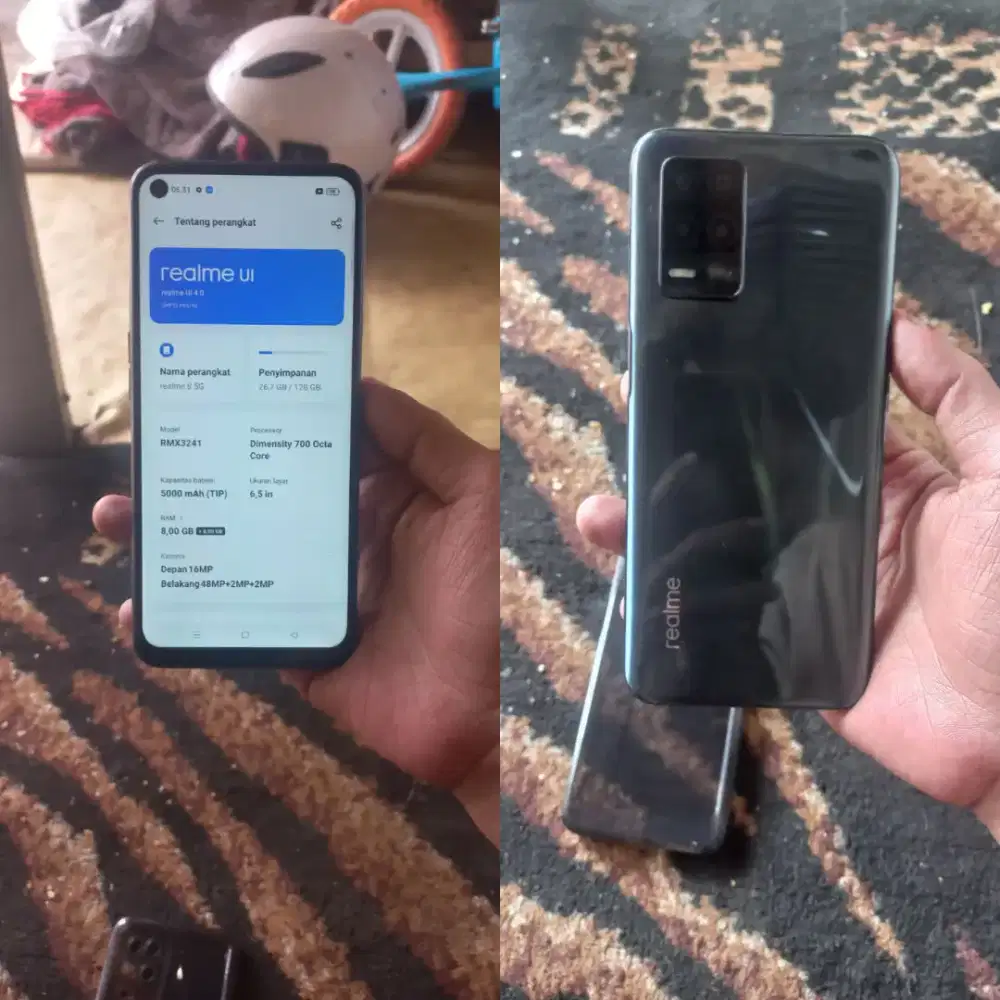 Realme 8 5g Ram 8+8/128 nfc .bisa di antar
