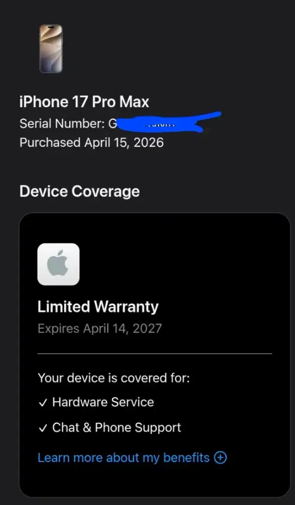 LIKENEW IPHONE 17 PRO MAX 512 GB BH 100 GARANSI PANJANGG