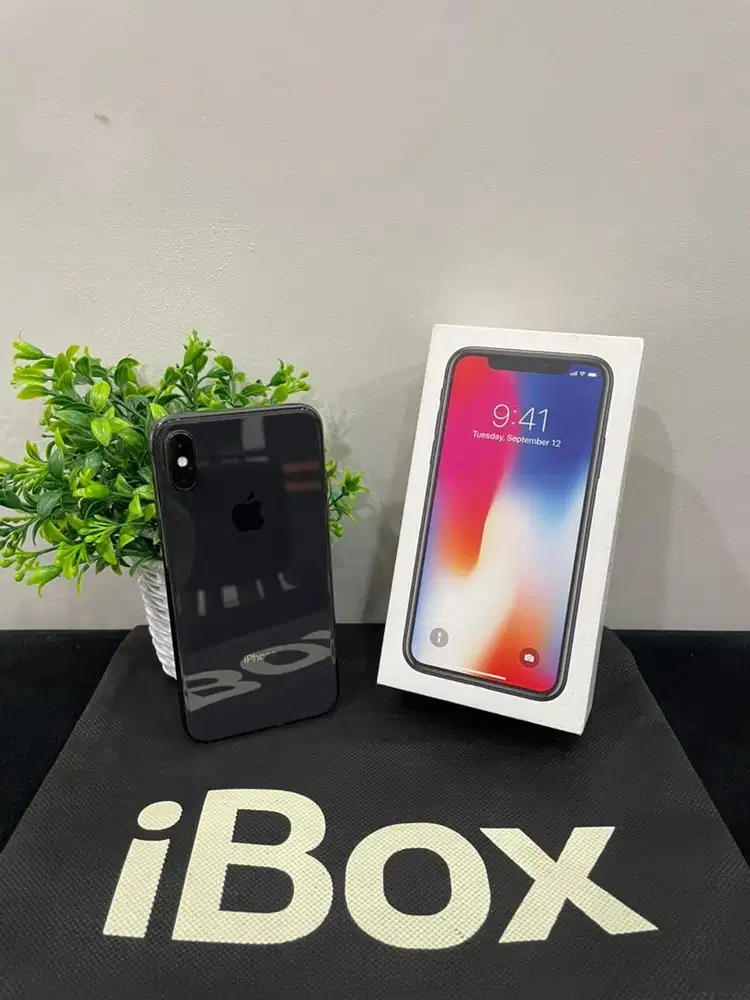 IPhone X 64GB iBox Gray mulus Fullset BH100% 3Utool 95 Sinyal Permanen