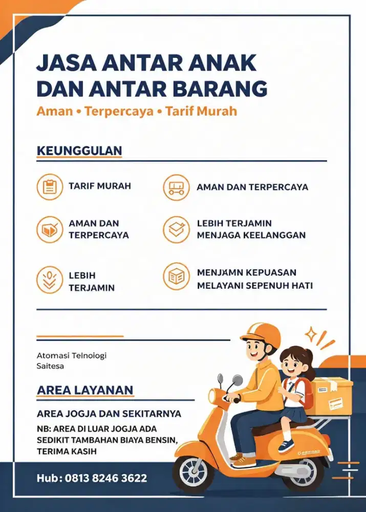 Jasa antar jemput anak dan antar barang