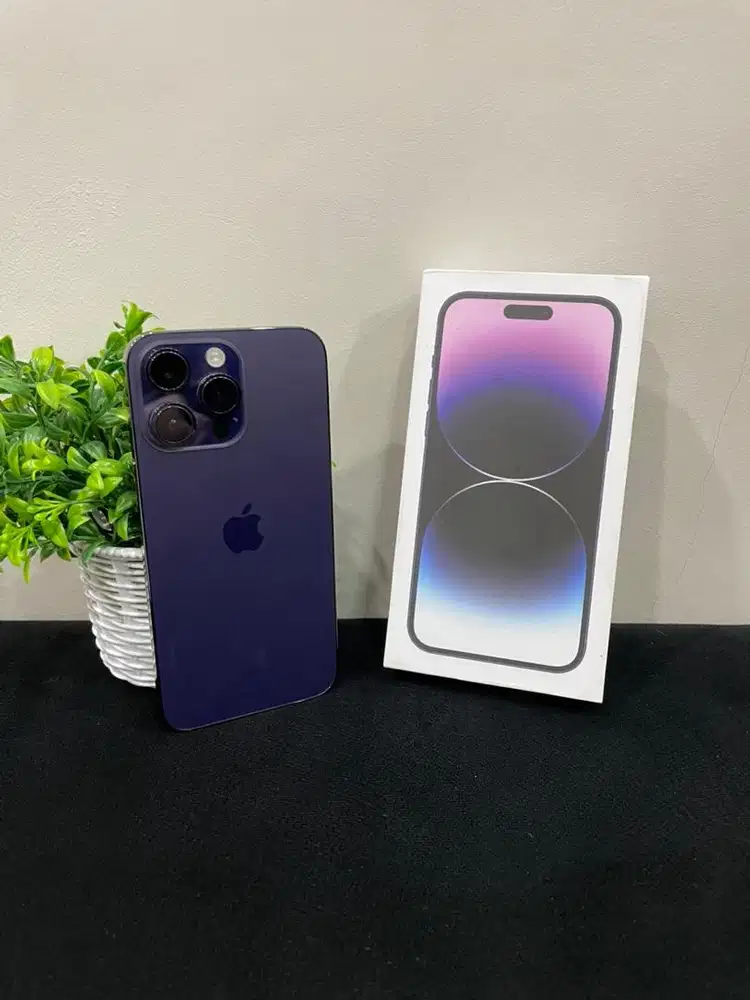 IPhone 14 ProMax 128GB Purple mulus Fullset BH 84% Sinyal All Operator