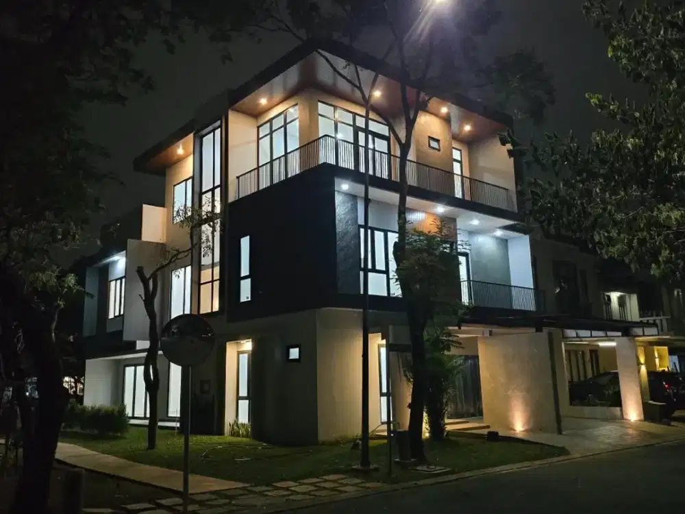 Dijual brand new modern glass house design di foresta bsd city