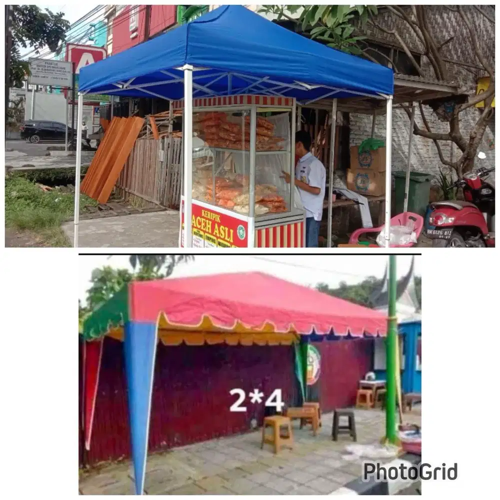 Tenda kafe dan tenda payung