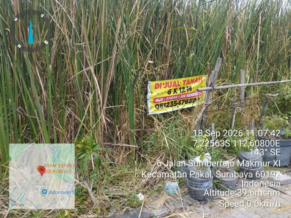 BU jual tanah 6 x 12 m lokasi strategis