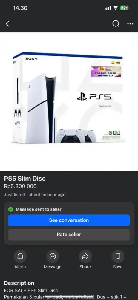 Jual Ps 5 Slim Disc