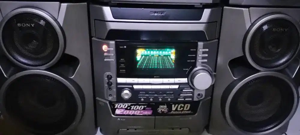 Sony kompo Sony mhc vx33  kondisi hidup radio kaset Aux