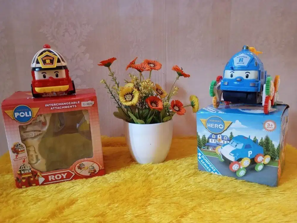 PAKET HEMAT Mainan Robocar Poli Roy & Poli/Dumpers (Dapat 2 Set + Dus)