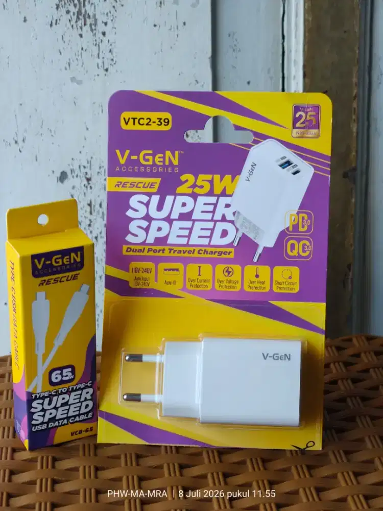 Charger Vgen 25watt Super Fast Charging ( GRATIS ONGKIR )