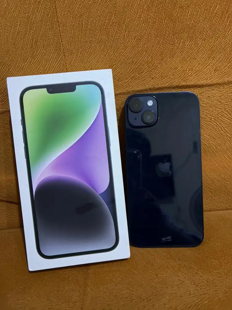 Forsale Iphone 14 Plus Hitam 128GB Ex Garansi Resmi Mulus
