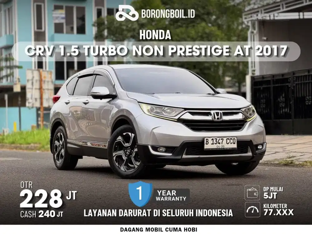 KM77rb!! TERMURAH HONDA CRV TURBO 1.5 AT 2017 LOW KM ISTIMEWA