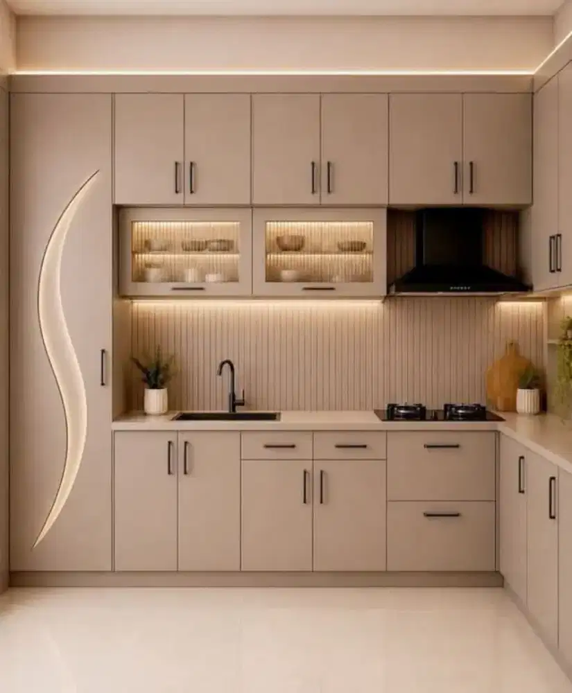 Kitchen set, kamar set, lemari, backdrop tv, isi rumah, isi kantor.
