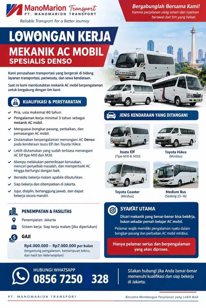 Mekanik AC mobil ELF HIACE (denso)