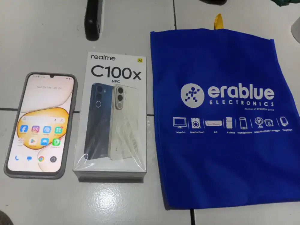 REALME C100X 6/256 fullset, baru buka dus