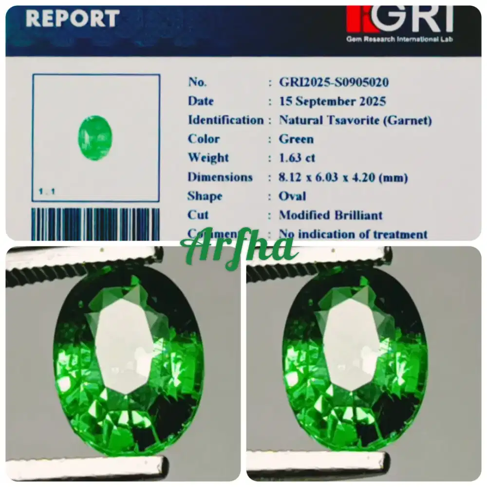Natural Tsavorite Green Garnet