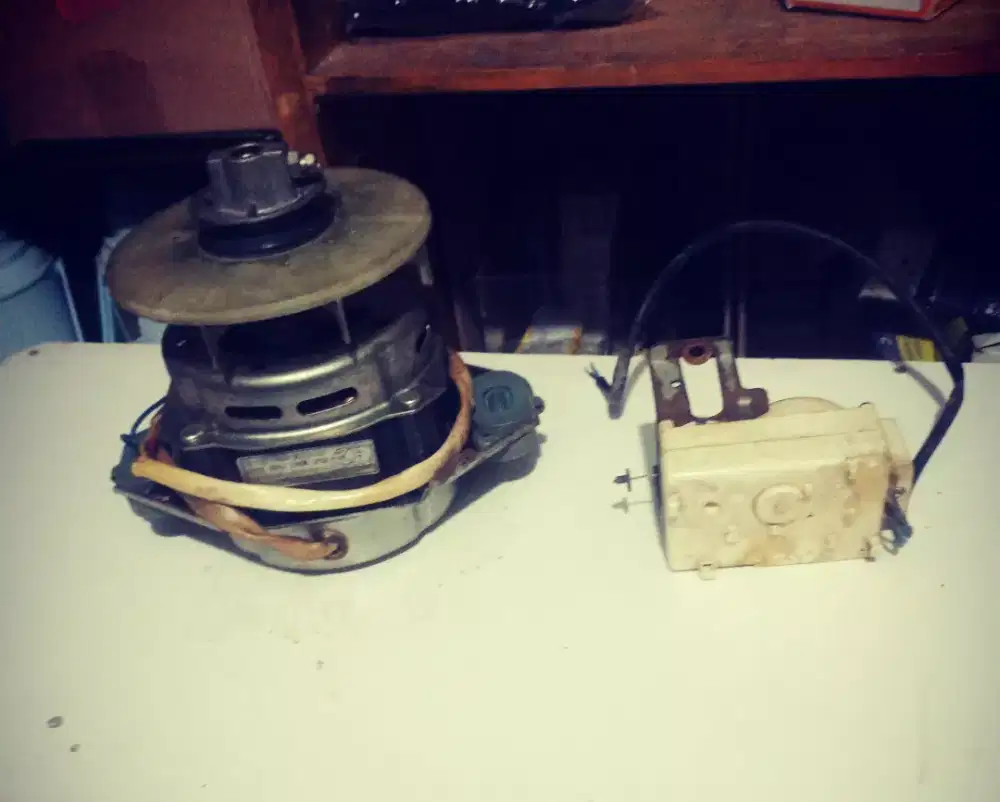 Motor mesin cuci + motor drain Aqua 1 tabung