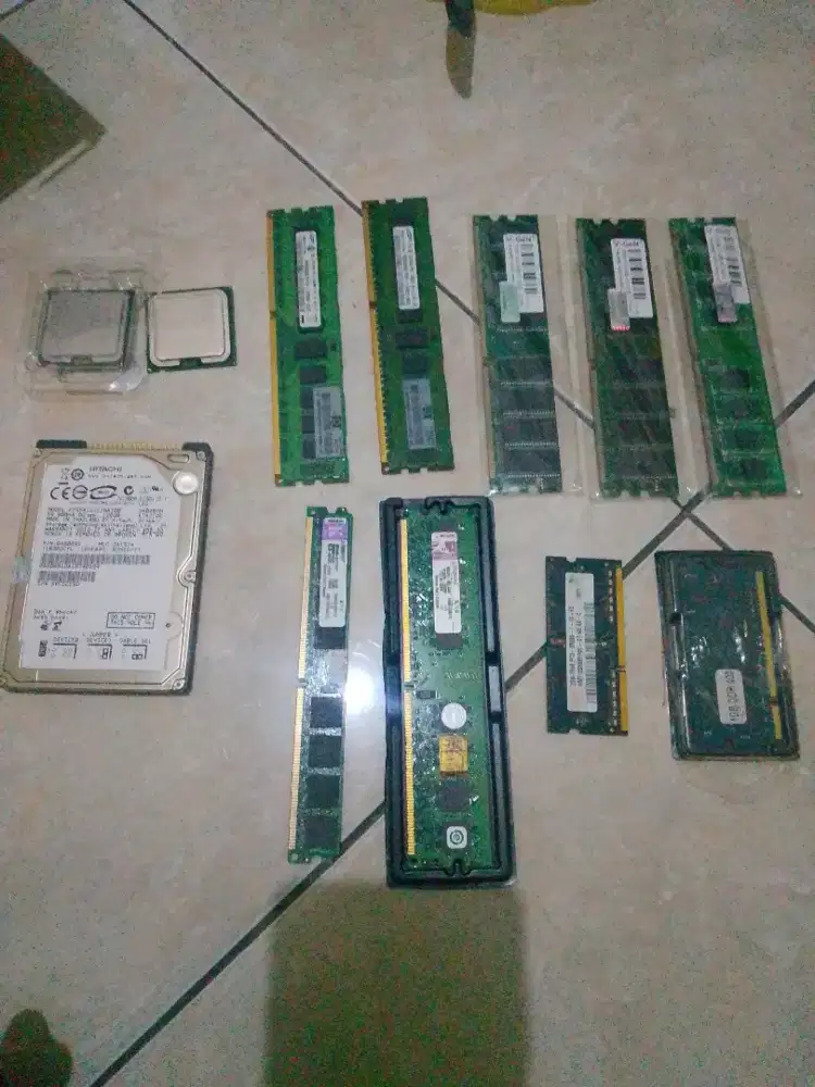 MMC DDR 2, ddr3 sodim, hardisk, prosessor