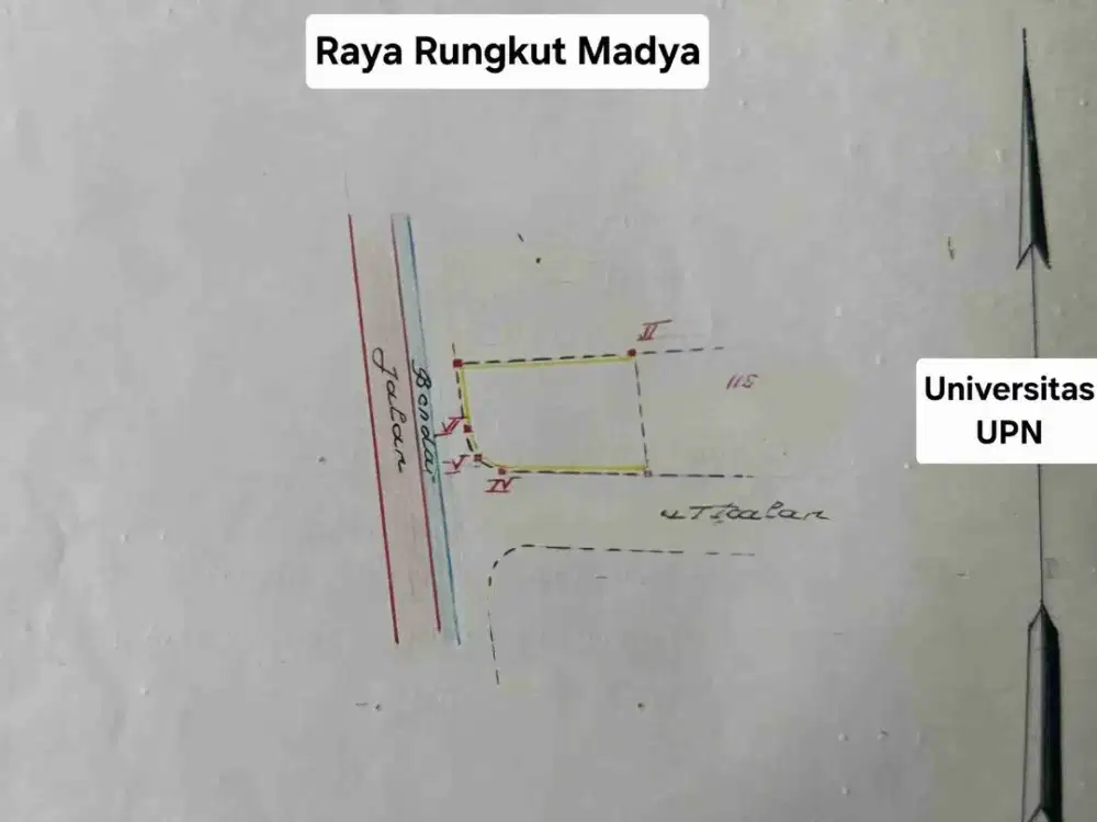 TER MURAH STRATEGIS TANAH HOOK DEKAT UPN RUNGKUT PANDUGO RAYA MERR SURABAYA
