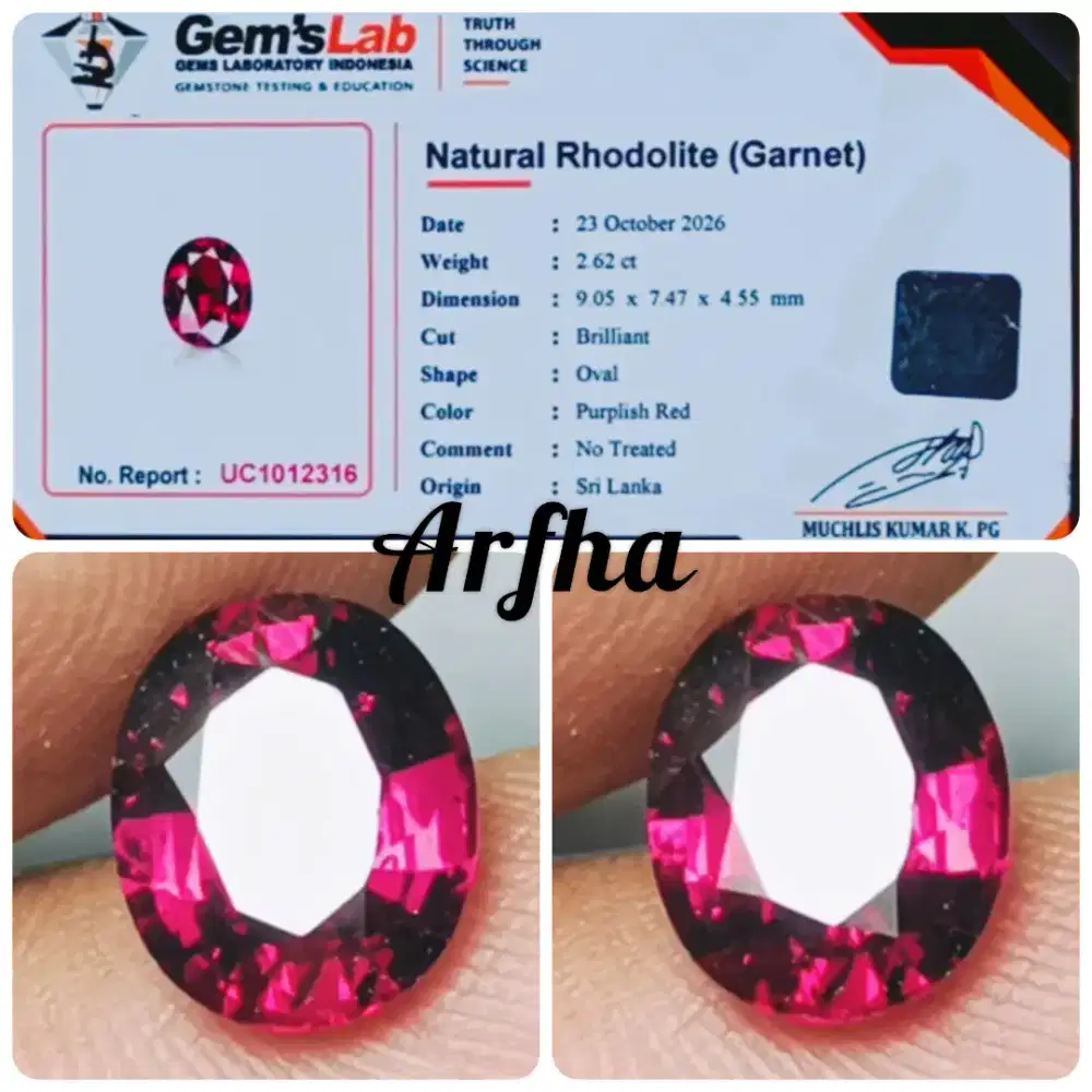 Natural Rhodolite Garnet