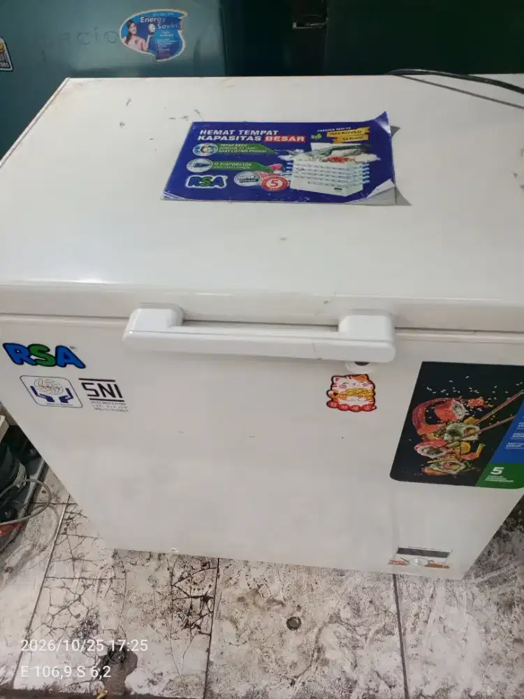 Frezer box 200 liter siap pakai normal bukan barang servicsan