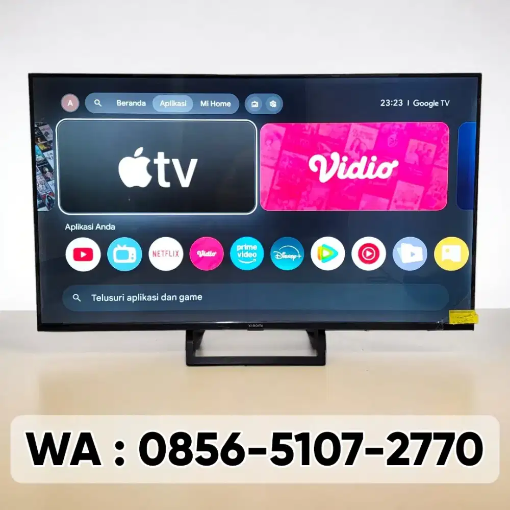 TV Xiaomi Android 43 inci 4K UHD kaki ditengah - mulus normal