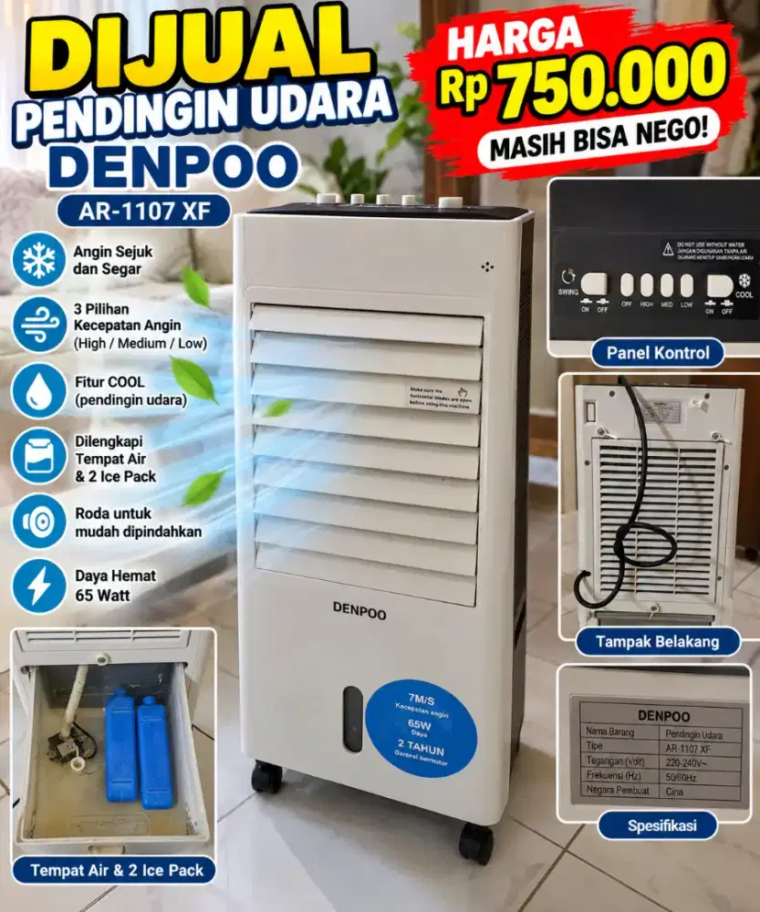Air Cooler Denpoo Bekas Kondisi Bagus Siap Pakai
