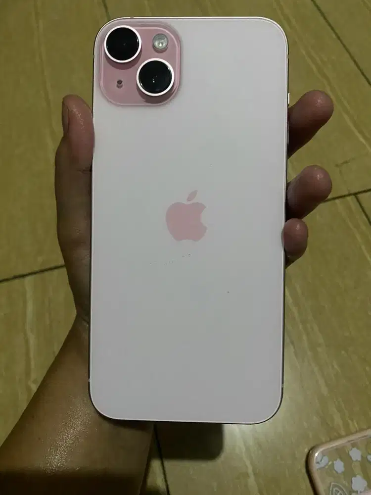 Iphone 15 plus 256gb pink second no minus mulus ex inter