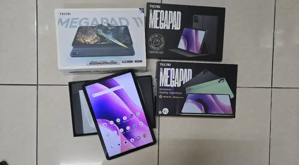 Tablet tecno megapad 11 ram 8/128 fullset nominus wifi + cellular