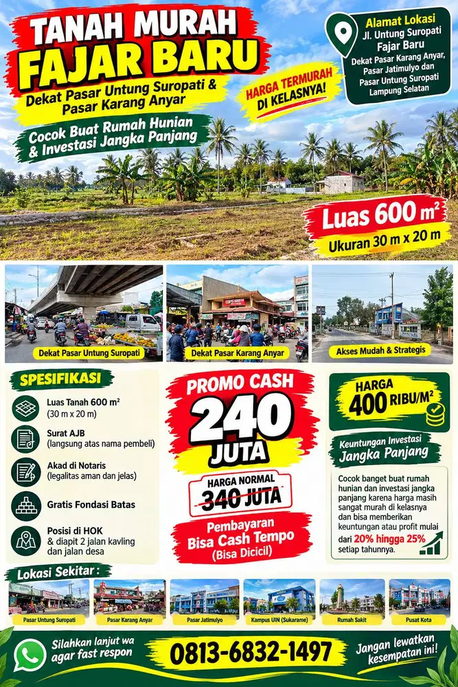 FAJAR BARU Tanah MURAH