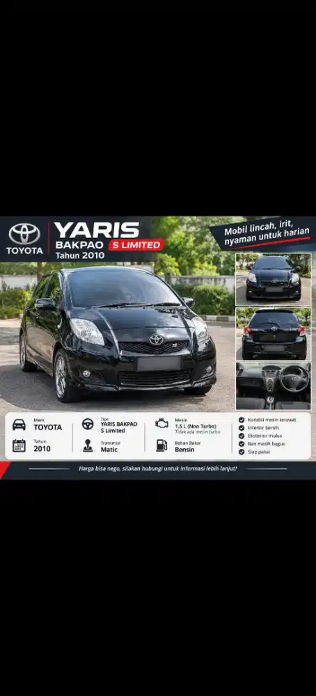 Yaris S Limited 2010 Black Edition