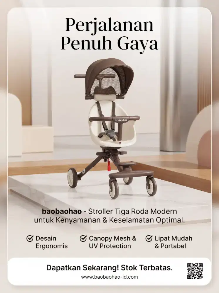 STROLLER BAOBAOHAO V7 KABIN SIZE MUDAH DILIPAT UNTUK BAYI DAN BALITA