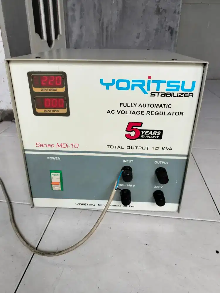 STABILIZER YORITSU 10000VA 10KVA MULUS ORIGINAL