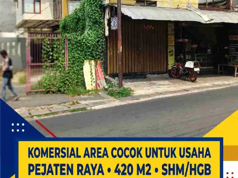 DIJUAL RUMAH HITUNG TANAH, LOKASI KOMERSIAL Di PEJATEN RAYA dekat UNIVERSITAS NASIONAL